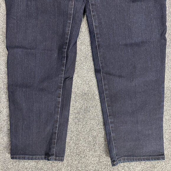 Gloria Vanderbilt  Jeans Womens 14 Ankle Grazer Cotton Stretch Pockets Dark Wash - Picture 2 of 8